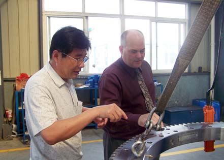 5月8日美國客商來我司參觀考察！