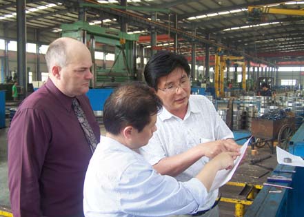 5月8日美國客商來我司參觀考察！